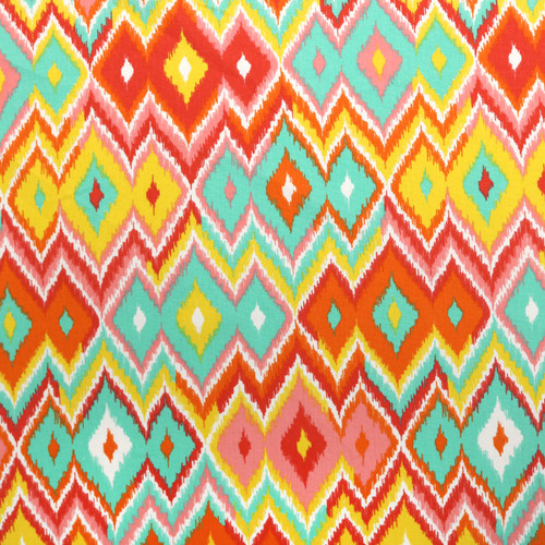 Swavelle Fabrics Marva Lollipop Ikat Flamestitch Rainbow Multi