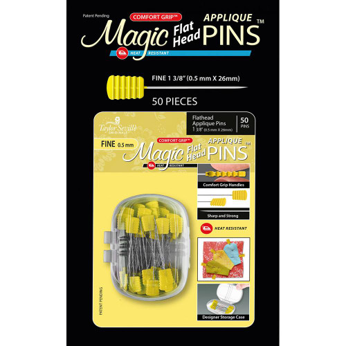Magic Pins Flat Head Applique Pins Fine 50 Count