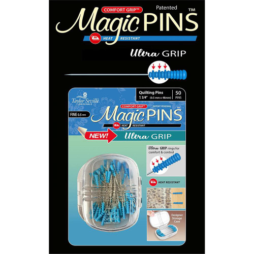 Magic Pins Flat Head Pins Ultra Grip 50 Count