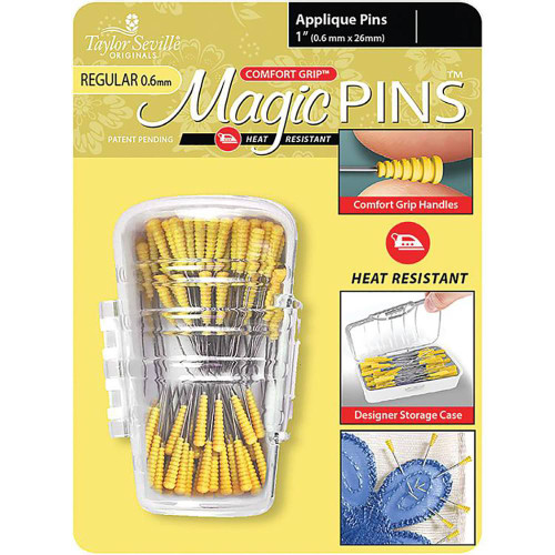 Magic Pins Comfort Grip Applique Pins 50 count