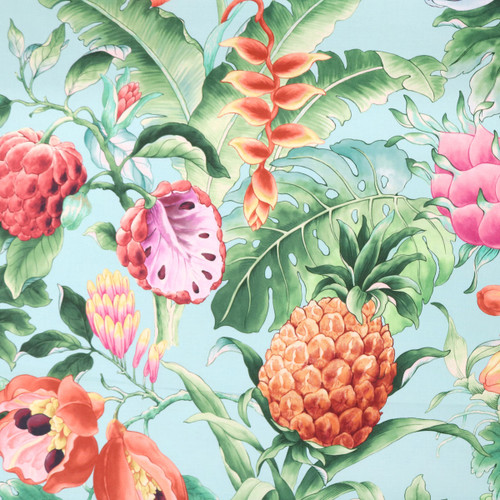 P Kaufmann Fabrics Talaieh Caribbean Blue Exotic Tropical Flowers