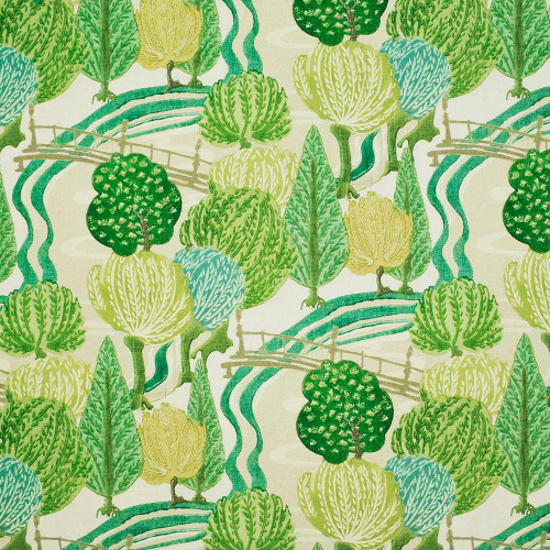 P Kaufmann Fabrics Parterre Garden Leaf Park Scenic