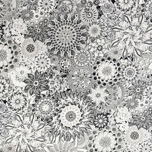 P & B Fabrics 108 Inch Wide Quilt Backing Fabric Floral Crochet Pen Ink Grey. Know for quality, P & B Textiles prints 108 inch wide quilt backing fabric on a premium cotton quilting fabric. Sold by the yard. 1 yard minimum cut.