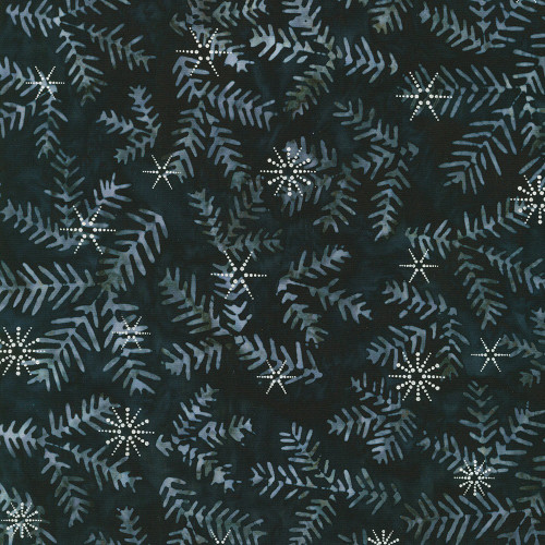 Robert Kaufman Fabrics Winter Wonderland Artisan Batiks Pines Starry Skies Shadow