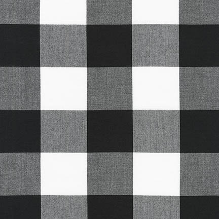 Robert Kaufman Carolina Gingham Check 2 Inch Black Gingham