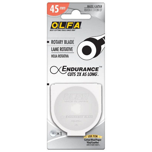 Olfa Endurance Rotary Blade 45 mm Tungsten Steel Extra Long Cutting Life
