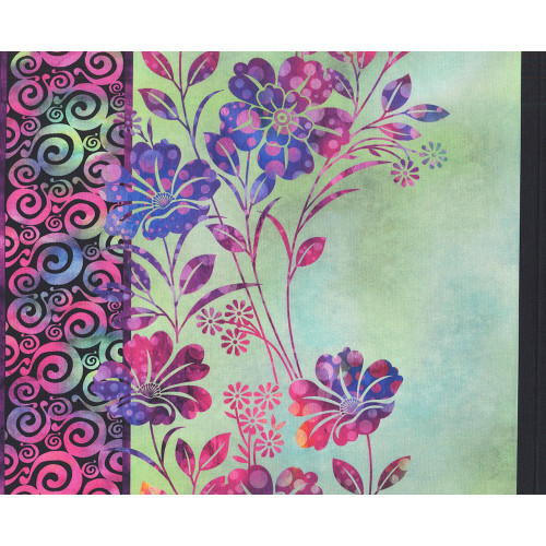 In The Beginning Fabrics Impressions Jason Yenter Magenta Border Stripe