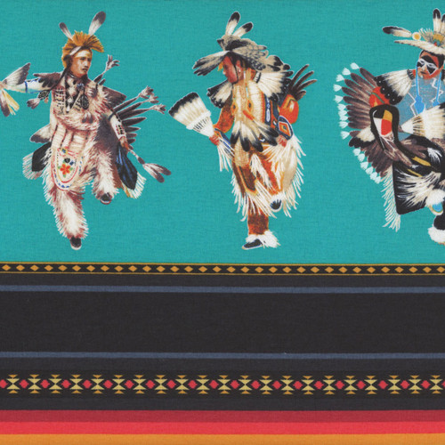 Elizabeths Studio Fabrics Pride Stripe Turquoise