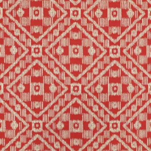 Covington Fabrics Block Island Cabana Lobster Woven Tile Polypropylene Outdoor