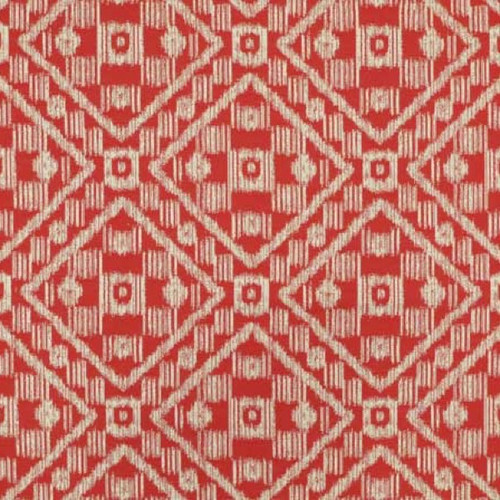 Covington Fabrics Block Island Cabana Lobster Woven Tile Polypropylene Outdoor