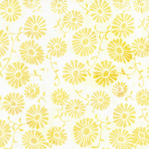 Island Batik Fabrics Vintage Charm SU 23 Daisy White