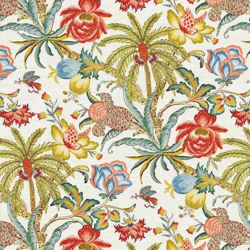 Waverly Fabrics Fiji Floral Gardenia Batavian Jacobean Tropical Floral