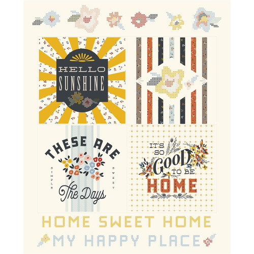Moda Fabrics Dawn on the Prairie Fancy That Design House Home Sweet Home Panel Unbleached