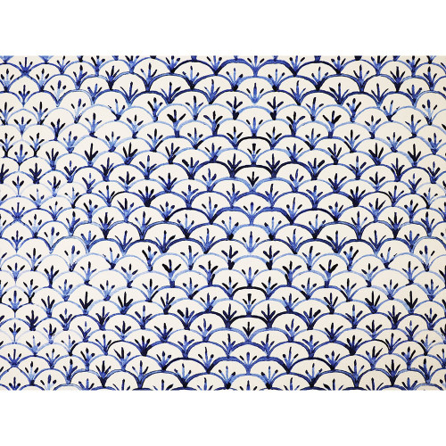 Hamilton Fabrics Everly Blue Porcelain Clamshell Bargello