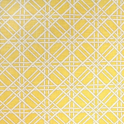 Covington Fabrics Ashley Daffodil Yellow Chippendale Lattice