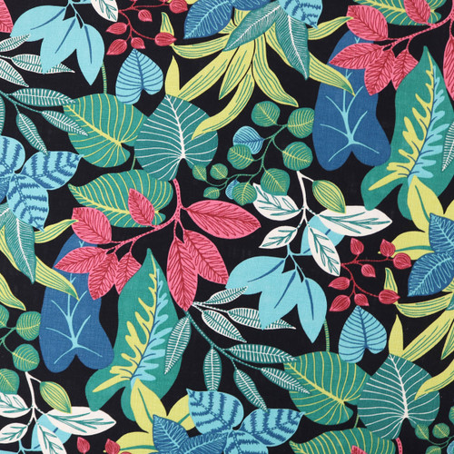 Covington Fabrics Hillary Farr Leaf Jungle Mardi Gras Stylized Tropical Leaves