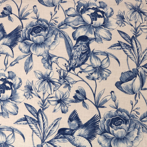 Covington Fabrics Hillary Farr Colibri Graphite Roses Lilies Hummingbirds