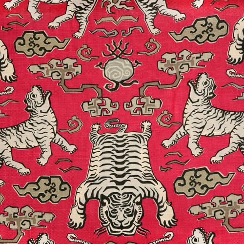 Covington Fabrics Hillary Farr Tiger Republic Fuchsia Himalayan Tigers