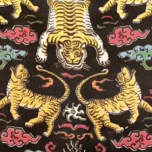 Covington Fabrics Hillary Farr Tiger Republic Jet Himalayan Tigers
