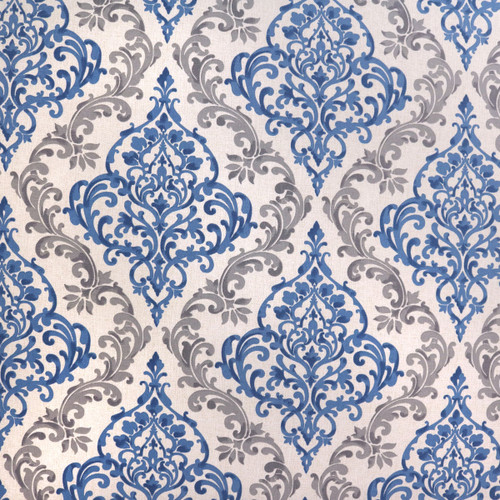 Magnolia Home Fashions Anna Yacht Blue Fret Damask