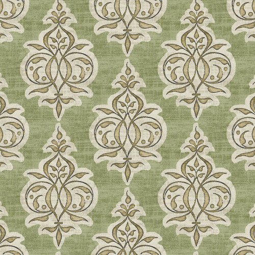 Magnolia Home Fashions Jenna Pear Foliage Fret Damask
