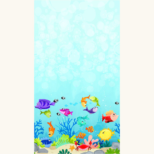 Clothworks Fabrics Under The Sea Susybee Border