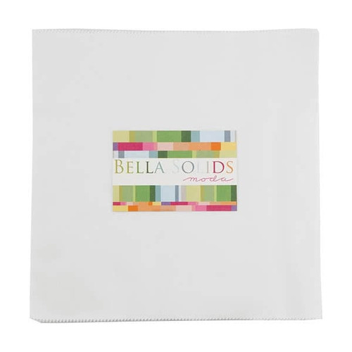 Moda Fabrics Bella Solid Layer Cake Ten Inch Squares 20 pc White