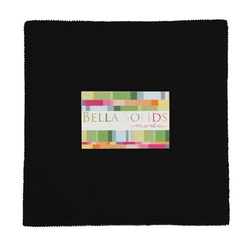 Moda Fabrics Bella Solid Layer Cake Ten Inch Squares 20 pc Black