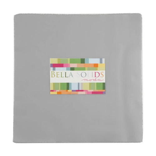 Moda Fabrics Bella Solid Layer Cake Ten Inch Squares 20 pc Silver