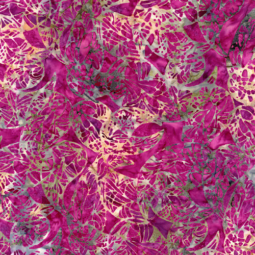 Timeless Treasures Fabrics Pansy Tonga Batiks Mosaic Paisley Plum