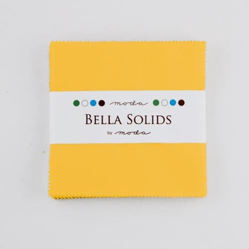 Moda Fabrics Bella Solid Yellow Charm Pack 42 pcs