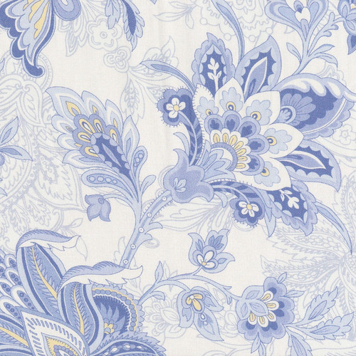 Benartex Fabrics The Drawing Room Footstool Sky Blue 108 Inch Wide Quilt Back