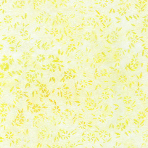 Robert Kaufman Petite Pastels Artisan Batiks Flowers Lemon