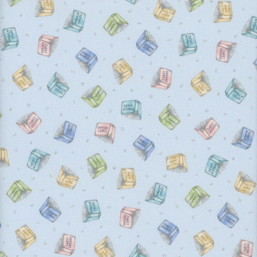 Timeless Treasures Bedtime Story Tossed Reading Books Blue