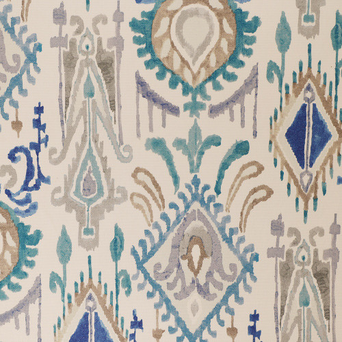 P / Kaufmann Fabrics Dario Spa Blue Scarab Suzani