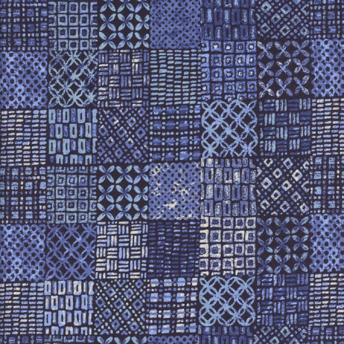 Alexander Henry Fabrics Indigo West Tapa Blue