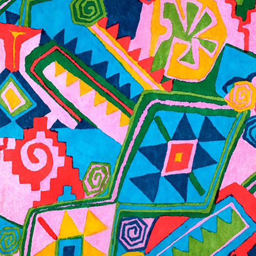 Alexander Henry Fabrics Folklorico Fiesta de los Muertos Azul