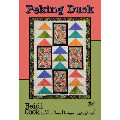 Peking Duck Quilt Pattern by Villa Rosa Heidi Cook - 48 by 62 inches.