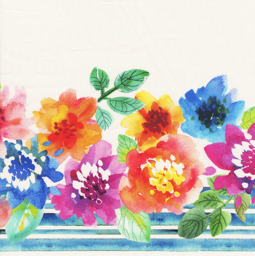 In The Beginning Fabrics Sew Spring! by Jason Yenter Floral Border Stripe