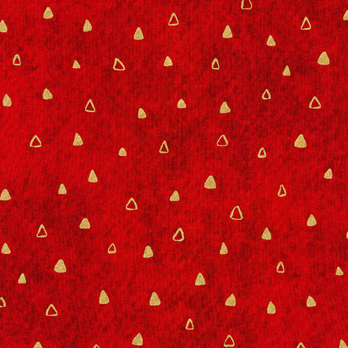 Robert Kaufman Gustav Klimt Red Golden Triangles