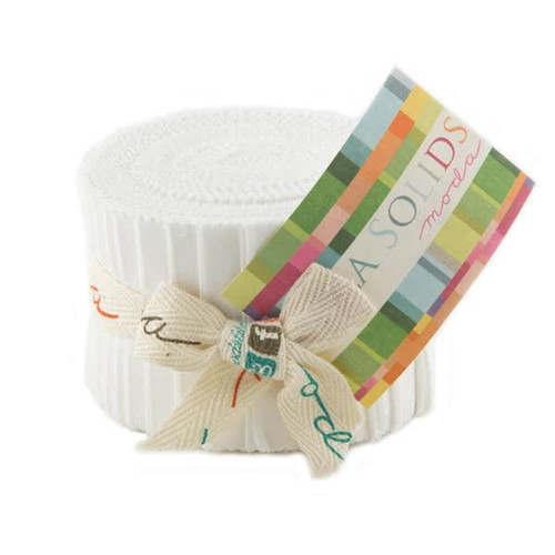 Moda Bella Junior Jelly Roll Strips 2.5 x 44 x 20 White