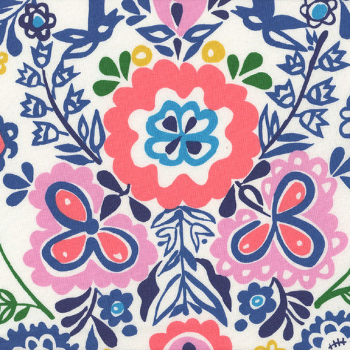 Alexander Henry Fabrics Folklorico Fiesta de los Muertos Azul Blue