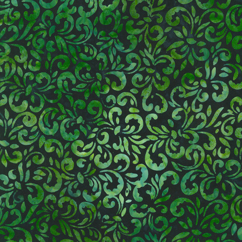 Robert Kaufman Fabrics Lily Bella Artisan Batiks Damask Emerald