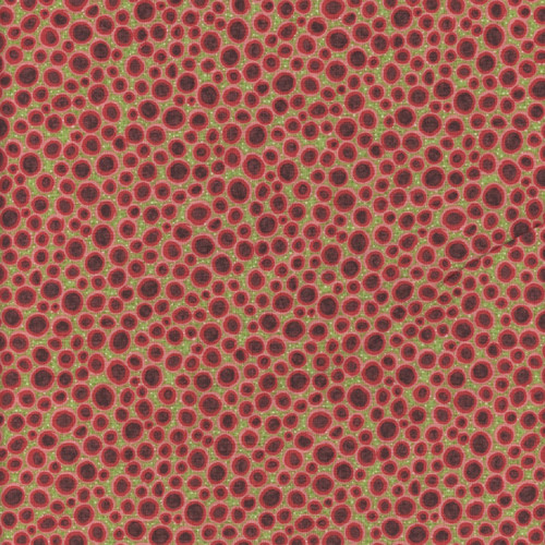 Elizabeth's Studios Fabrics Strong Earth Woman Packed Dots Green