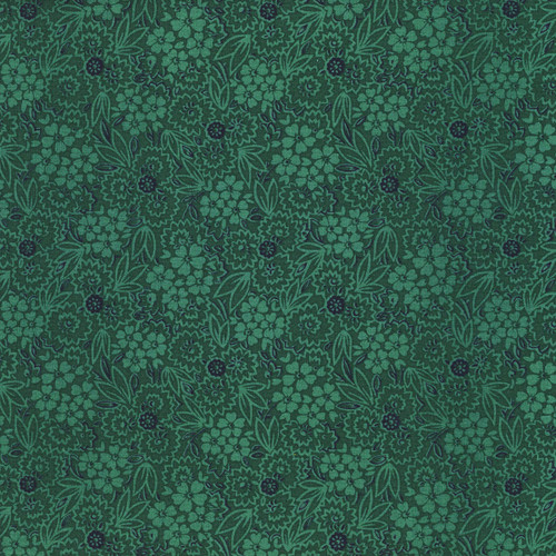 Henry Glass Fabrics Quiet Grace Kim Diehl Scatter Garden Teal