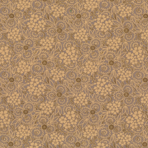 Henry Glass Fabrics Quiet Grace Kim Diehl Scatter Garden Taupey/Gray