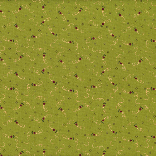 Henry Glass Fabrics Quiet Grace Kim Diehl Meandering Stars Kiwi