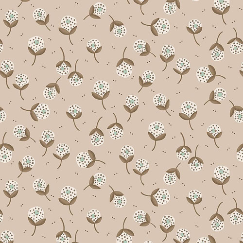 Henry Glass Fabrics Sunwashed Romance 108 Inch Kim Diehl Dandelion Orbs Taupey/Gray