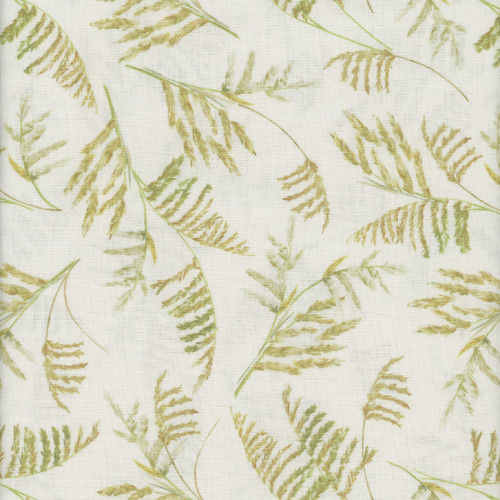 Henry Glass Fabrics Turtle March Lisa Marie Sparling Tossed Ferns Cream