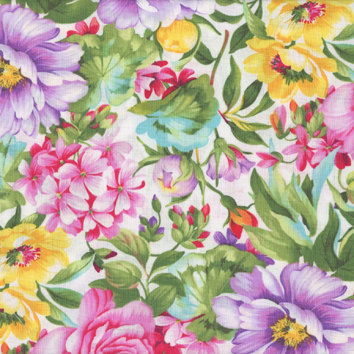 Studio E Fabrics Splendid Path Large Floral White
